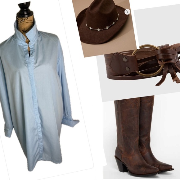 PrettyLittleThing Light Blue Long Sleeve Dress - Picture 3 of 10